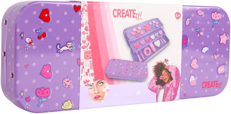 „Create It!“ – 3 sluoksnių makiažo dėžutė violetinė (884504B)