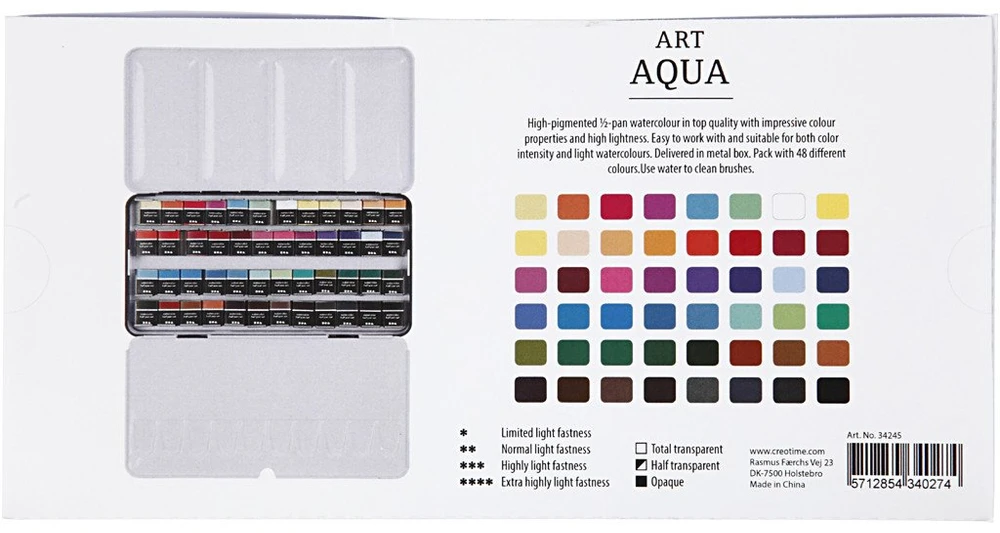 „Creativ Company“ – „Art Aqua“ – akvarelė (48 spalvos) (34245)