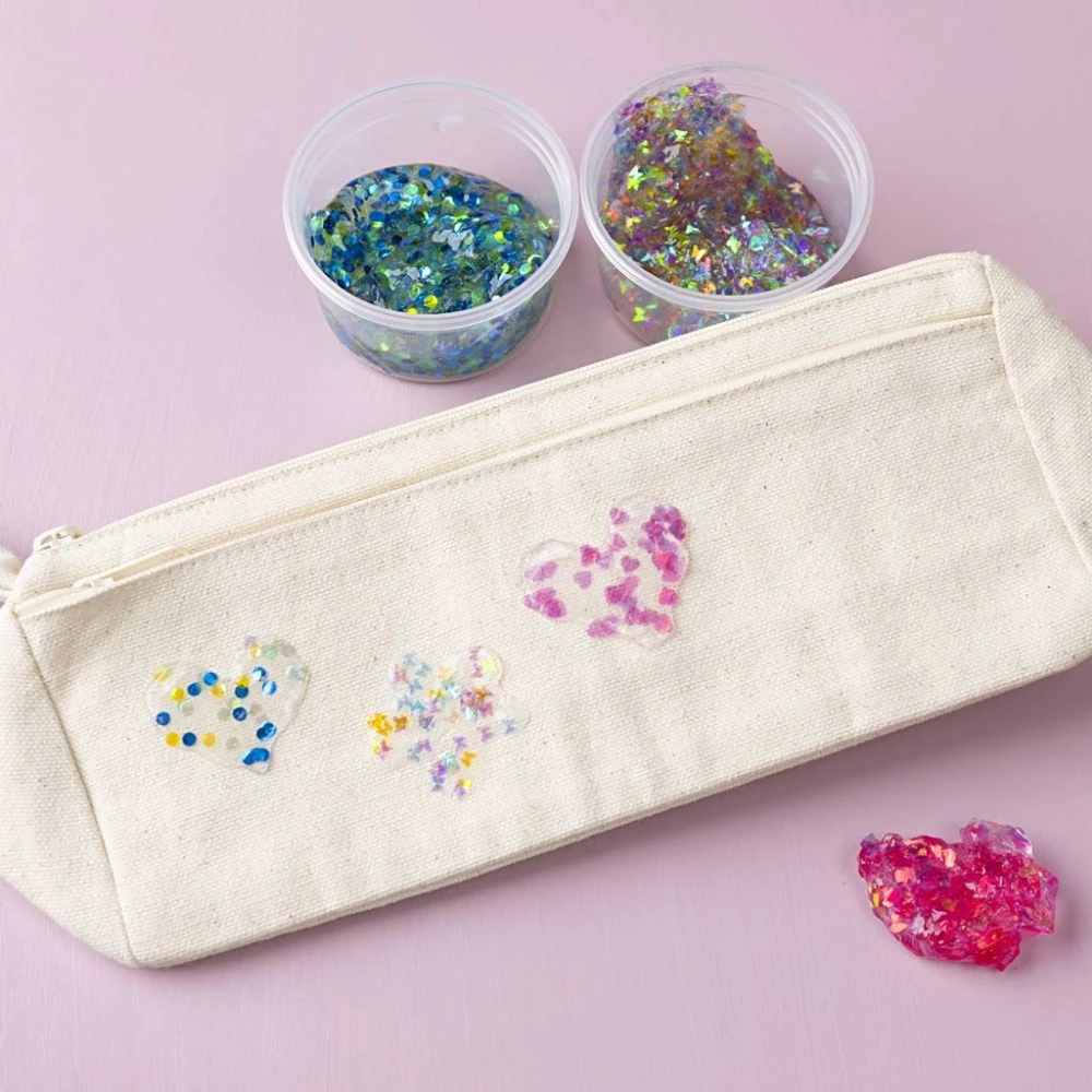 Creativ Company - Blizgučių molis, violetinės/rožinės spalvos harmonija, 3 x 60 g / 1 pakuotė (787480)