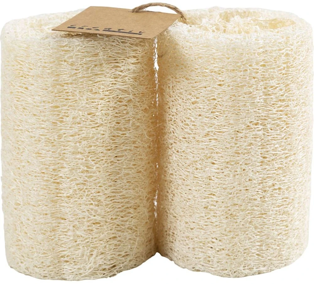 Creativ Company - Natūrali lufos kempinė - šviesiai natūrali - ilgis: 10 cm, skersmuo: 5,5-8 cm, 2 vnt./1 pakuotė (70028)