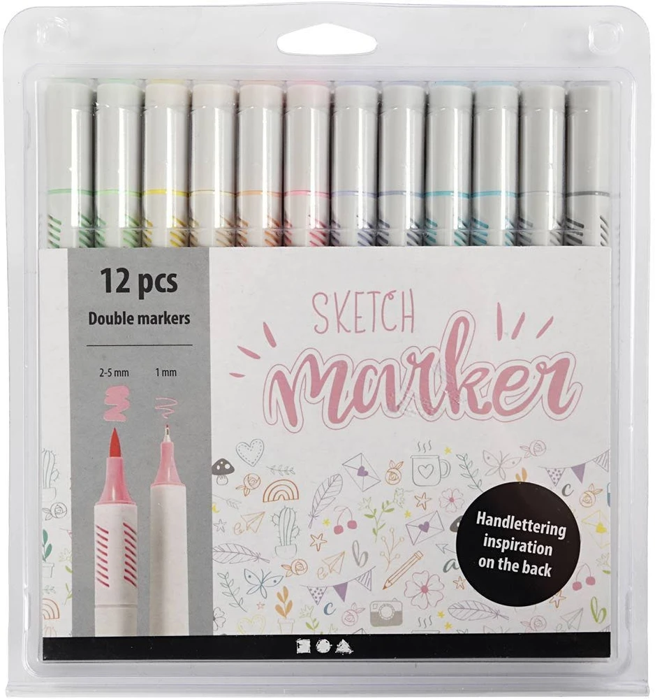 Dynabook Creativ Eskizų žymeklis - pastelinės spalvos, 12 vnt. (37380)