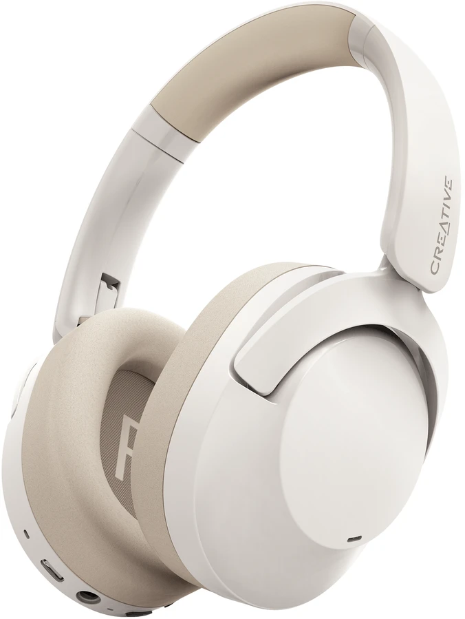 Creative Zen Hybrid 2 belaidės ausinės, kreminės, Bluetooth 5.2, ANC