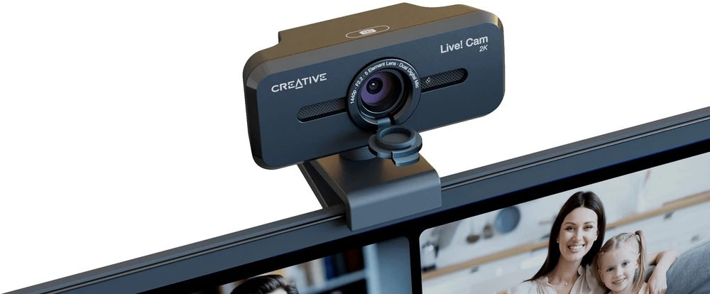 Creative internetinė kamera Sync V32K QHD juodos spalvos