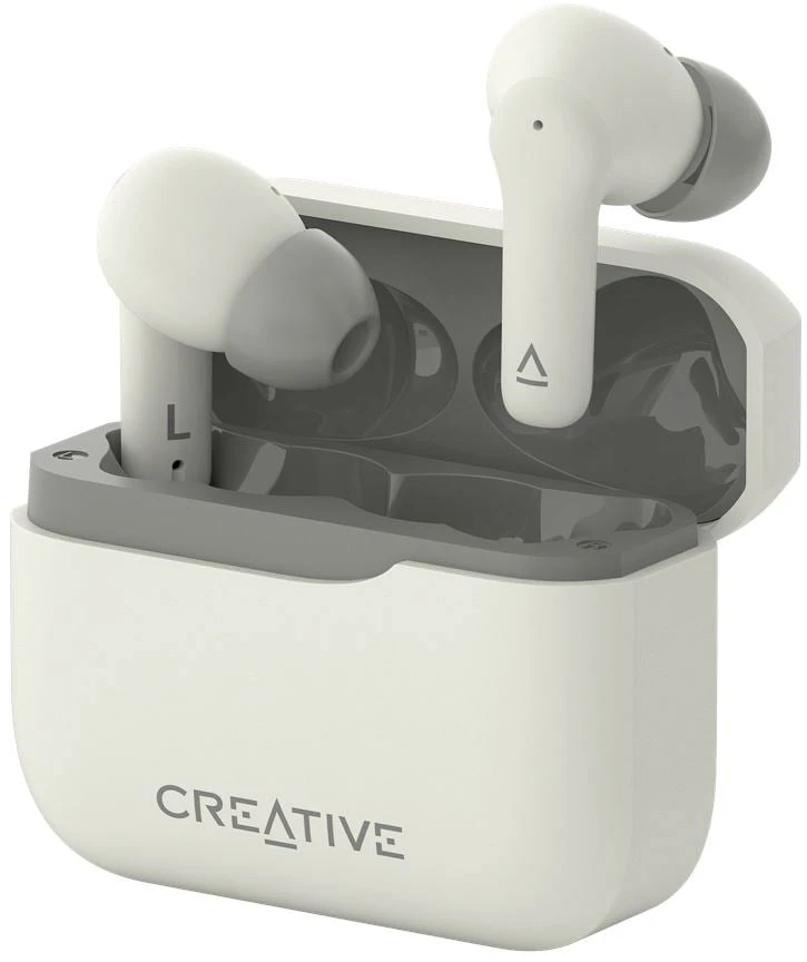 Creative Zen Air Plus belaidės ausinės kreminės Bluetooth 5.3 ANC