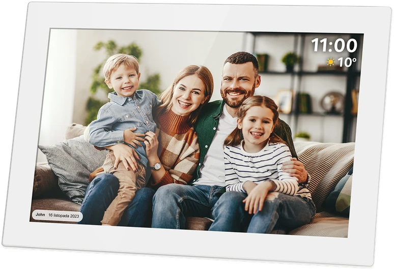 Kruger & Matz skaitmeninis nuotraukų rėmelis FRAMEO Wi-Fi 10.1" baltas