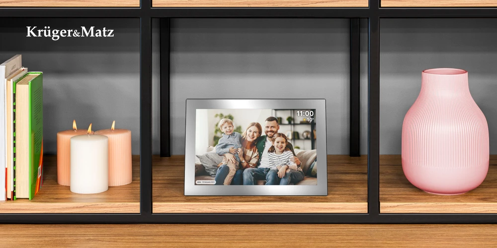 Kruger & Matz skaitmeninis nuotraukų rėmelis FRAMEO Wi-Fi 10.1" veidrodis