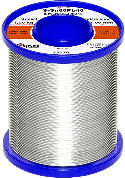 Cyna 1mm/1kg Sn60Pb40 CYNEL