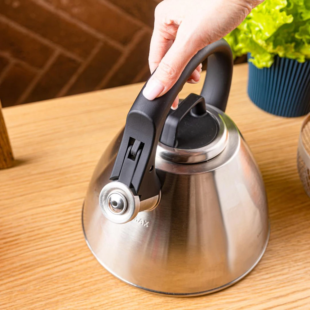 Virdulys, 2,5 l plieno virdulys su švilpuku ir minkšta rankena, Klausberg kb-7951