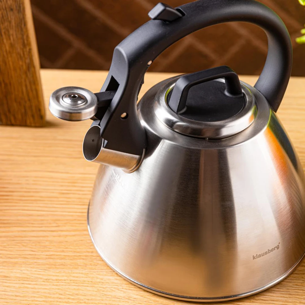Virdulys, 2,5 l plieno virdulys su švilpuku ir minkšta rankena, Klausberg kb-7951