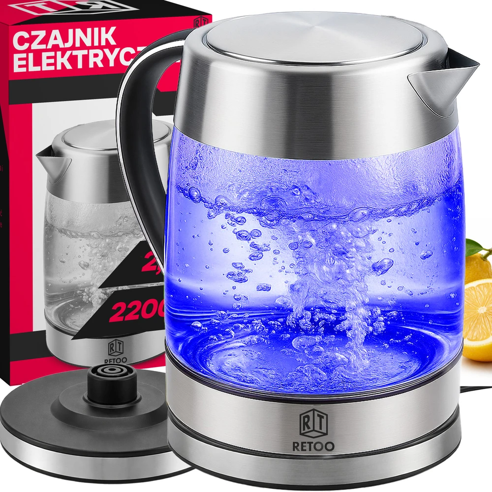 Retoo Elektrinis virdulys AquaSteel, 1,7 l, 2200 W
