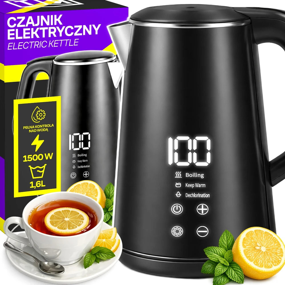 Czajnik, Virdulys, Elektrinis virdulys 1500 W 1,6 l belaidis temperatūros valdymas lietimui - or1298