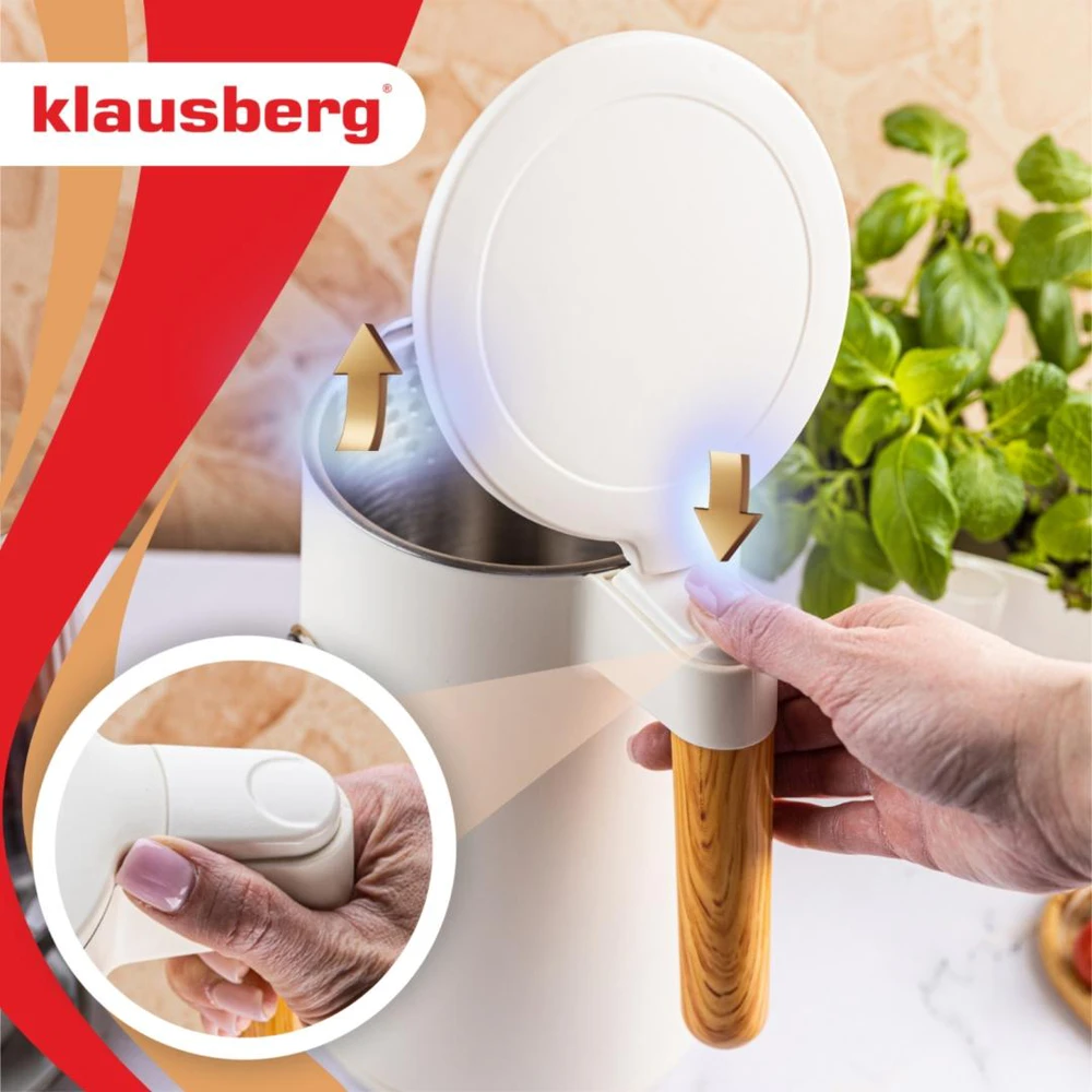 Virdulys, Elektrinis virdulys, 1,7 l, lietimui jautrus LED ekranas, temperatūros valdymas, Klausberg