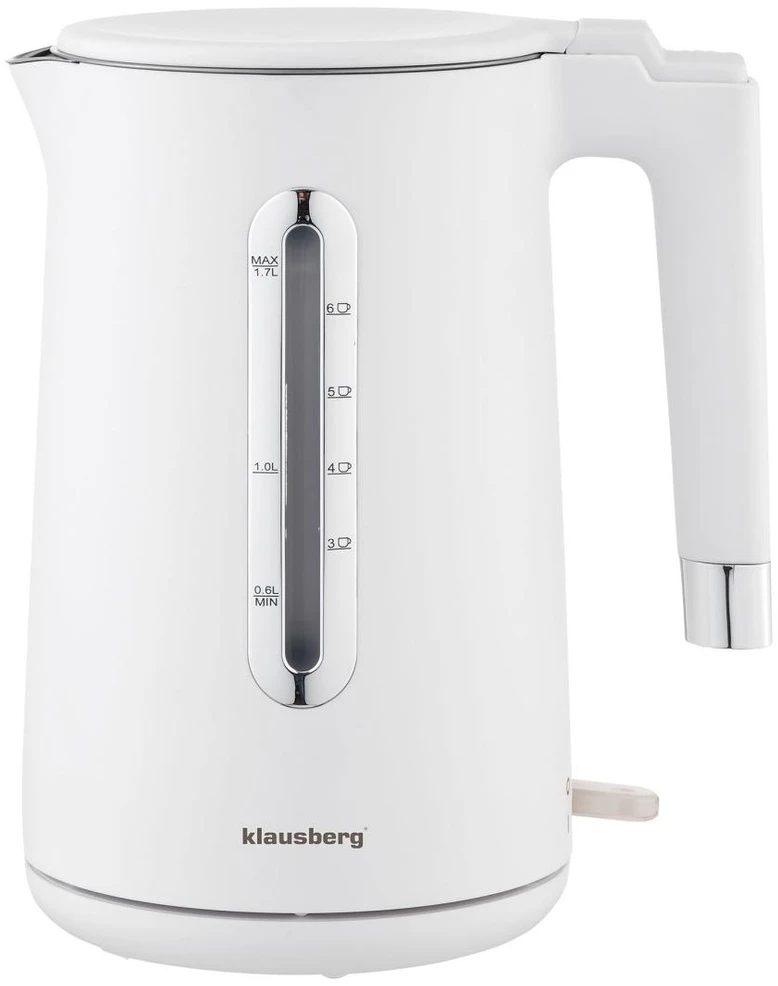 Virdulys, Elektrinis virdulys, baltas, 1,7 l, klausberg, KB-7890