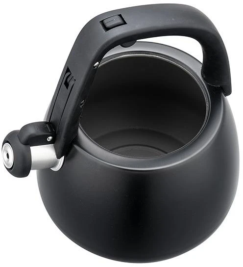 Virdulys, Nerūdijančio plieno virdulys su švilpuku, juodas, talpa 2,5 l, klausberg, kb-7774