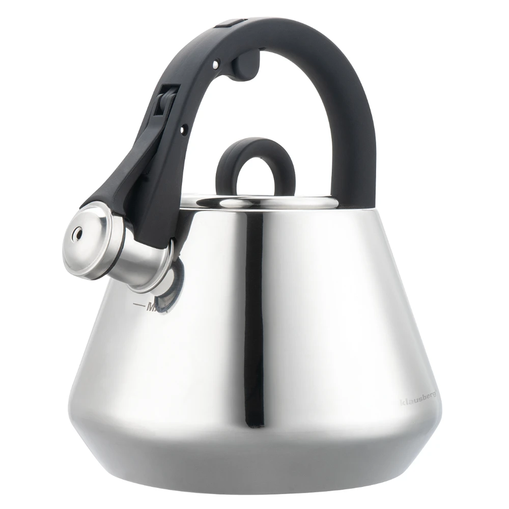 Virdulys, Plieninis virdulys su švilpuku 2,5 l blizgus, indukcinis, Klausberg kb-7947