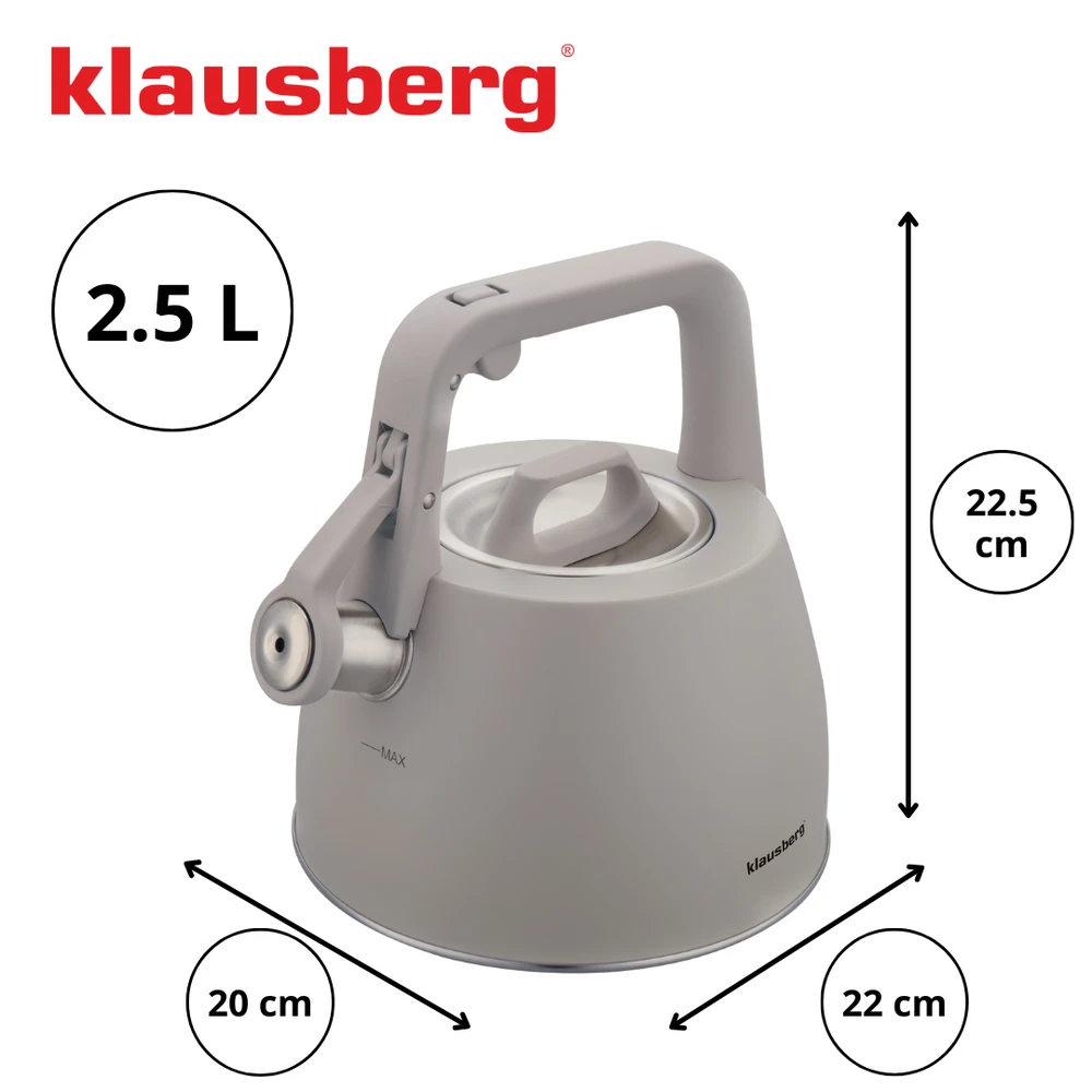 Virdulys tradicinis 2,5 l, rutulinis klausbergas