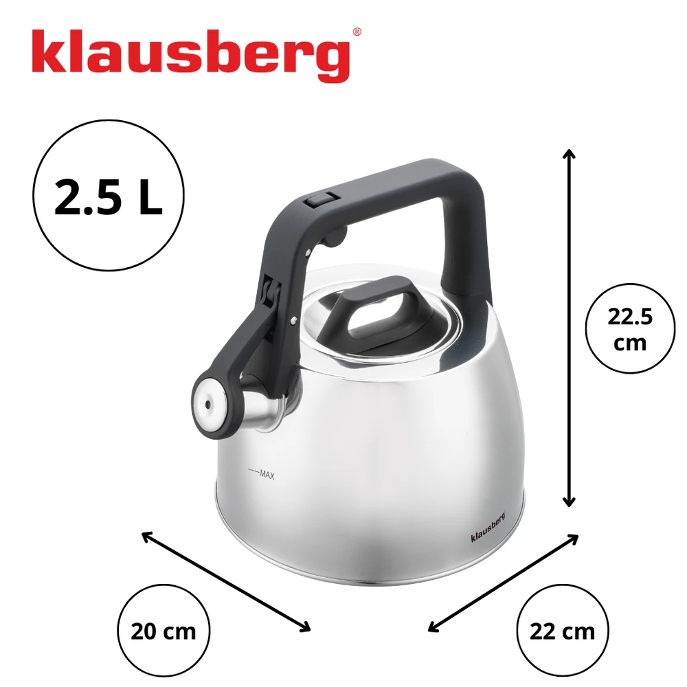 Virdulys tradycyjny 2,5l sidabrinė klausberg