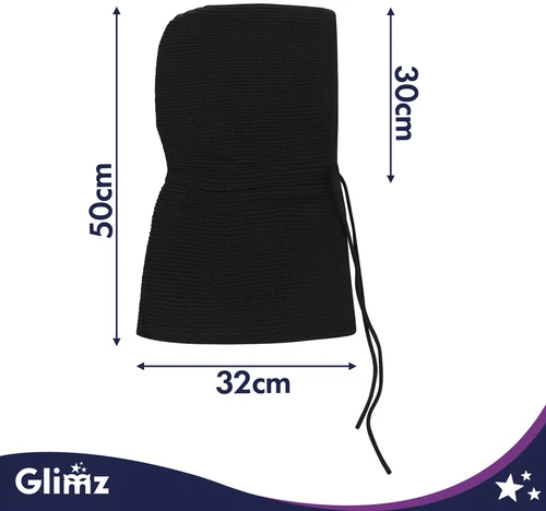 Winter hat/hood - juodas Glimz