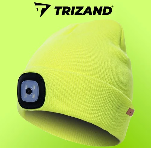 Žieminė kepurė su žibintuvėliu - geltona Trizand 22664