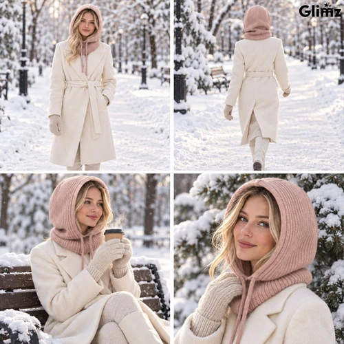 Winter scarf - beige Glimz