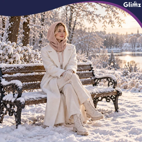 Winter scarf - beige Glimz