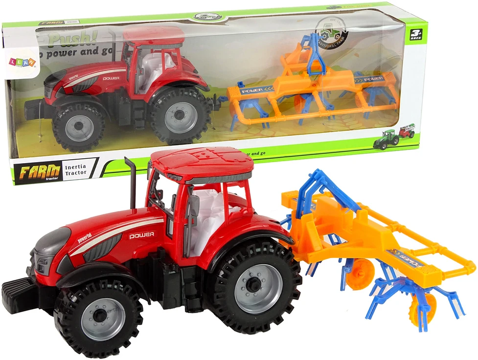 Traktorius su frikciniu grėbliu Lean Toys