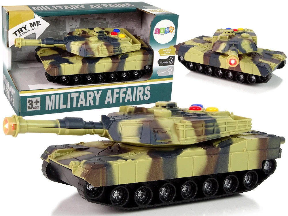 Lean Toys Žaislinis tankas Brown Moro 1:32 su garsais ir šviesomis
