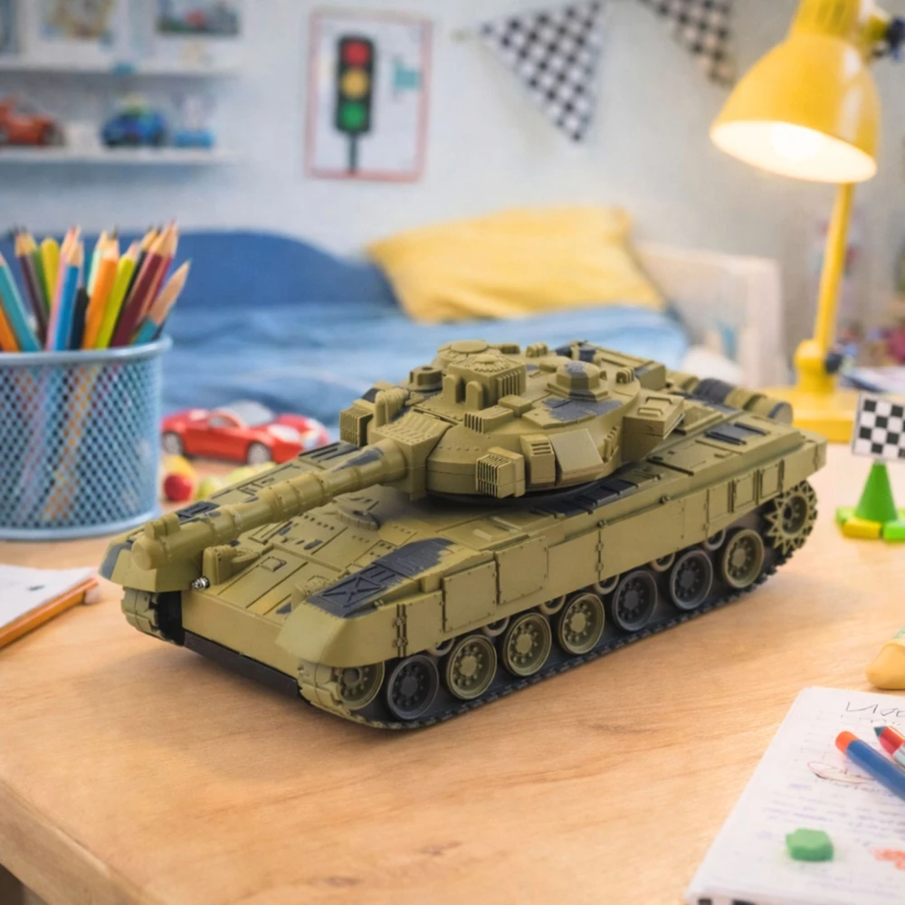 Lean Toys Nuotoliniu būdu valdomas tankas T90 1:18