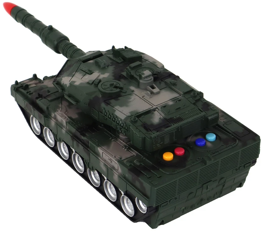 Nuotoliniu būdu valdomas tankas Lean toys, žalias