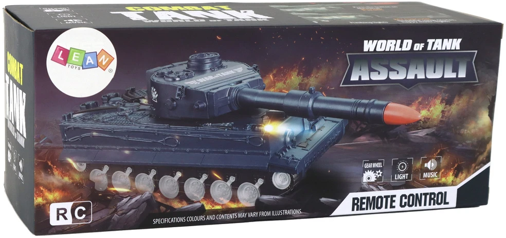 Nuotoliniu būdu valdomas tankas Lean toys, žalias