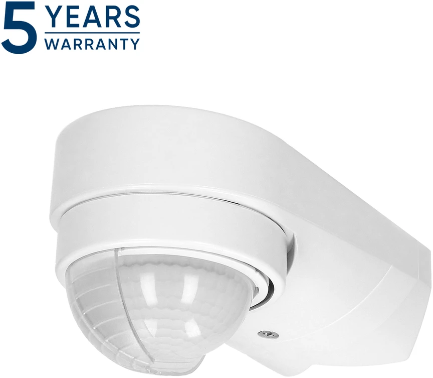 Orno Czujnik 240° judesio jutiklis, IP65, 1200 W, 2 jutikliai, 3 tvirtinimo variantai, baltas