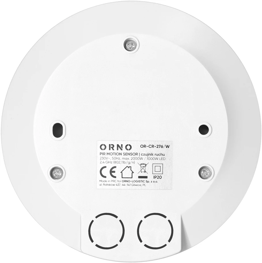 Orno Czujnik 360° judesio jutiklis, IP20, 2000 W, itin plokščias – 2,5 cm, mini, TUYA išmanusis Wi-Fi