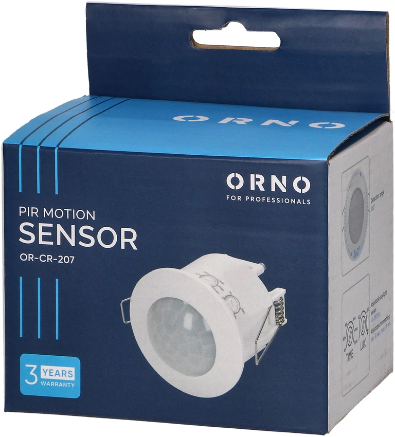 Lubinis šviestuvas LUBINIS JUDĖJIMO JUTIKLIS OR-CR-207 AC 230V ORNO
