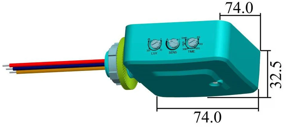 Czujnik „Maclean“ mikrobangų judesio jutiklis, įmontuotas, veikimo nuotolis 4–10 m, 1200 W, MCE137