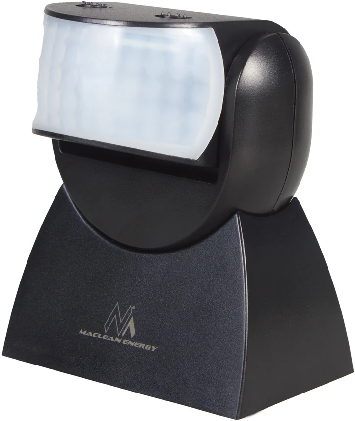 Czujnik „Maclean“ PIR judesio jutiklis, infraraudonųjų spindulių, su nuotolinio valdymo pultu, maks. 800 W (lemputė), maks. 1200 W (LED), MCE241 B