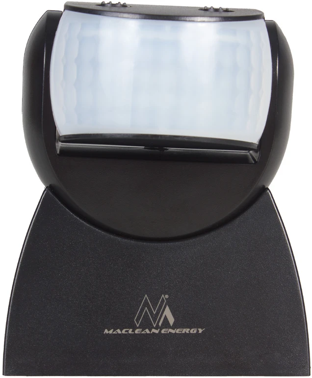 Czujnik „Maclean“ PIR judesio jutiklis, infraraudonųjų spindulių, su nuotolinio valdymo pultu, maks. 800 W (lemputė), maks. 1200 W (LED), MCE241 B