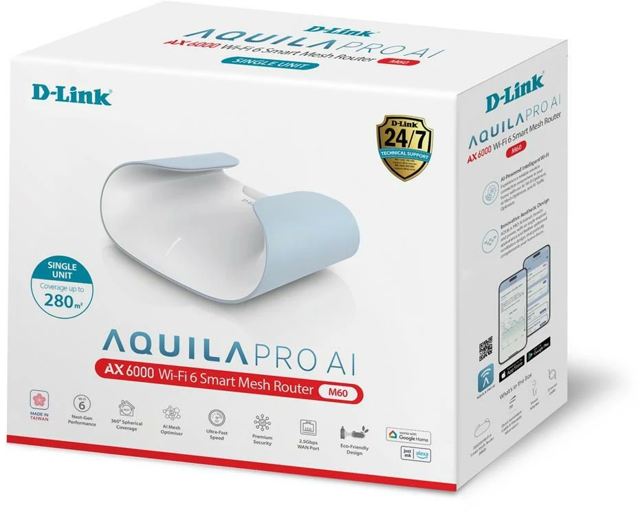 „D-Link Aquila Pro AI AX6000“ išmanusis „Wi-Fi 6“ tinklo maršrutizatorius