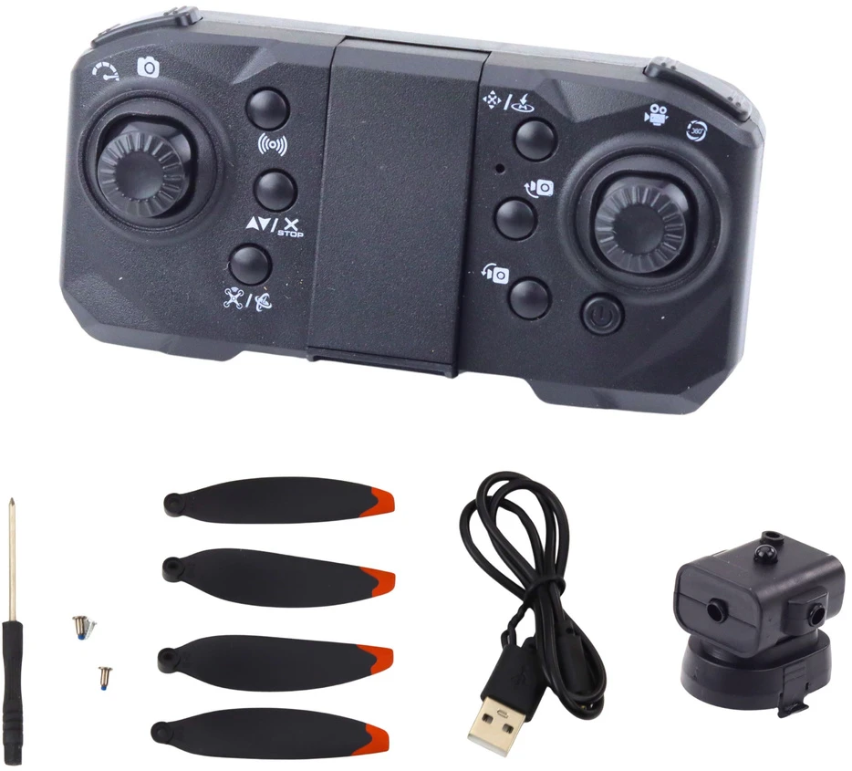 Lean Toys Šviesiai pilkas dronas su kamera D6 PRO