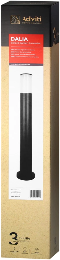 Orno DALIA sodo šviestuvas, E27, maks. 15 W, IP54, 80 cm, juodas