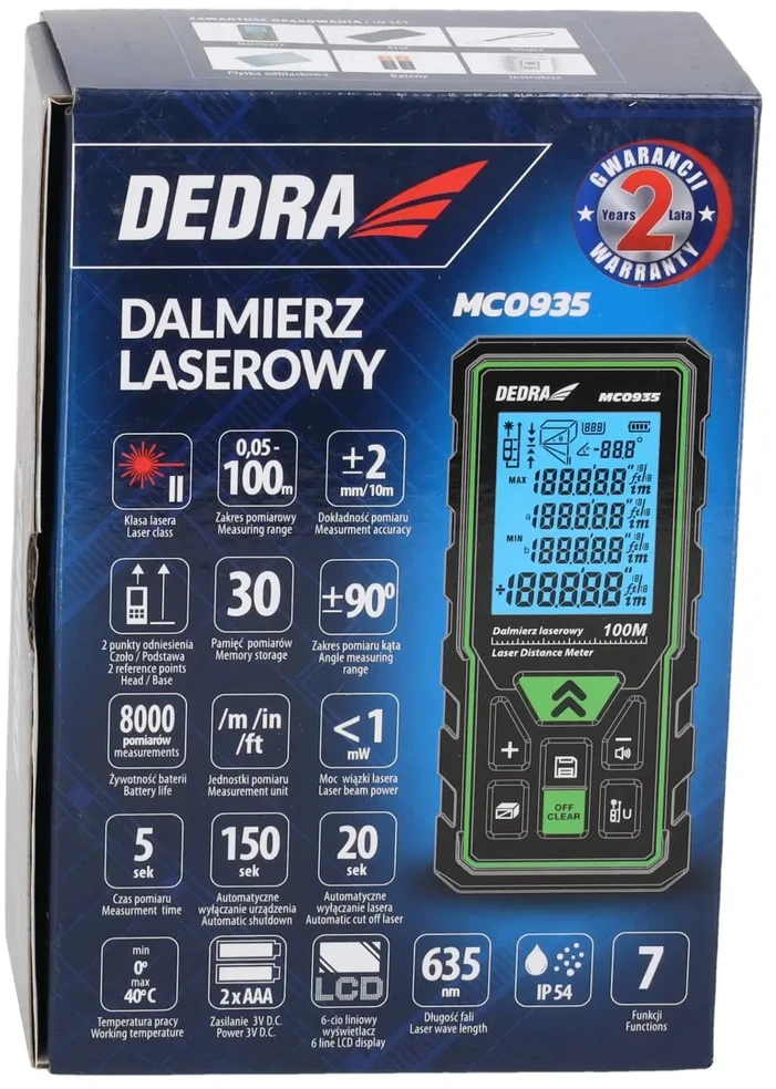 Dedra Lazerinis tolimatis 100m