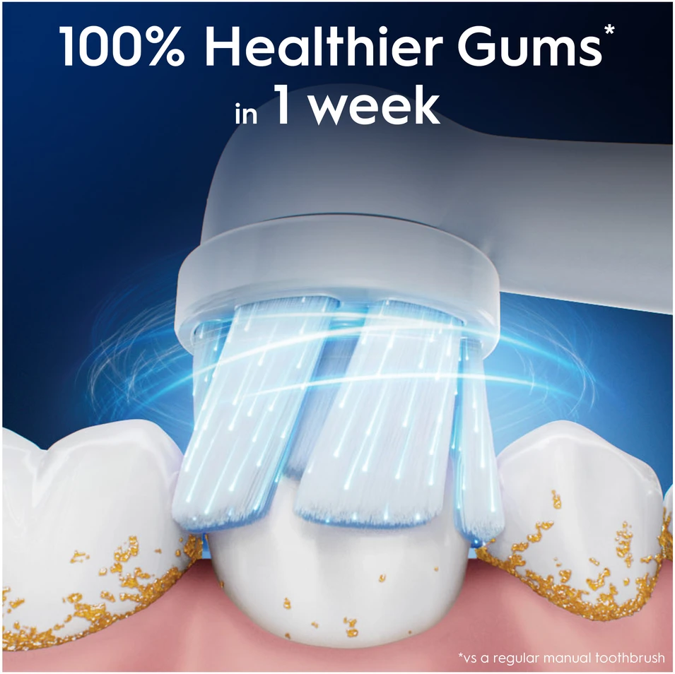 „Oral B iO“ serijos „Gentle Care“ keičiamos dantų šepetėlio galvutės – baltos – 8 vnt.