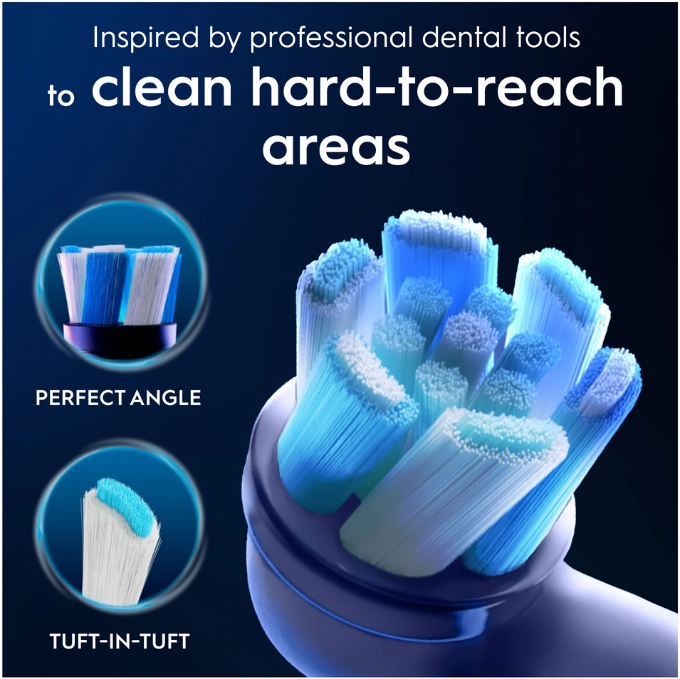 Dantų šepetėlis „Oral B iO“ serijos „Ultimate Clean“ keičiamos dantų šepetėlio galvutės – baltos – 6 vnt.