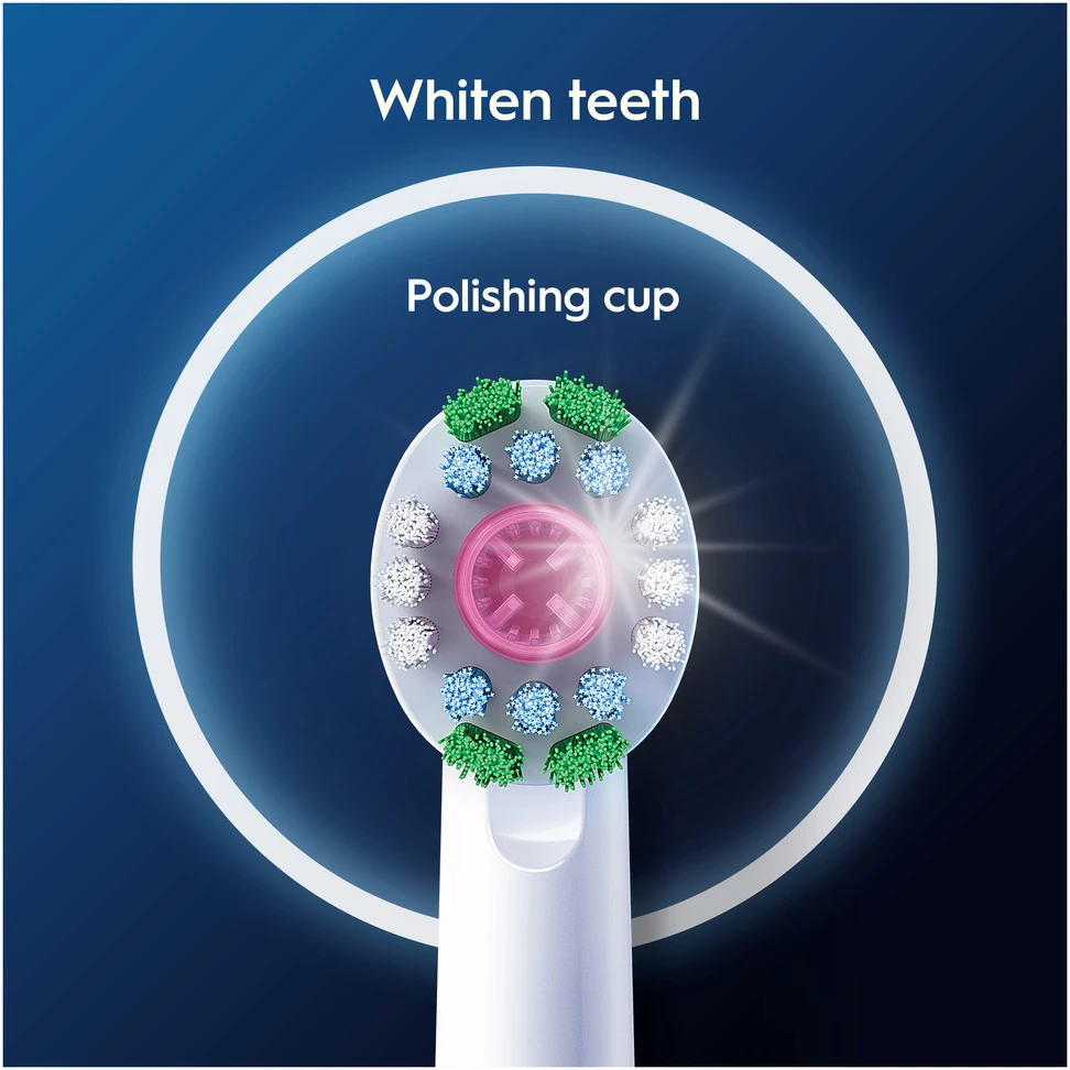 „Oral B Pro 3D Baltas“ dantų šepetėlio galvutės – baltos – 5 vnt.