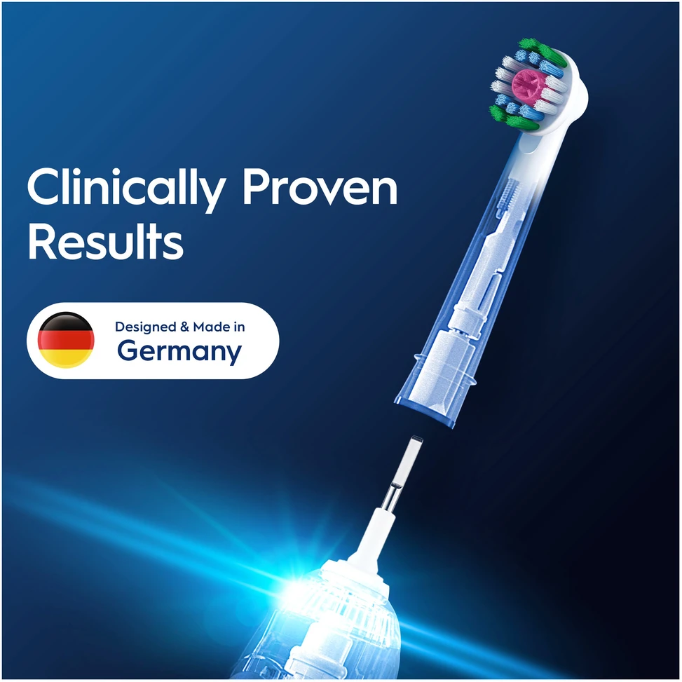 „Oral B Pro 3D Baltas“ dantų šepetėlio galvutės – baltos – 5 vnt.