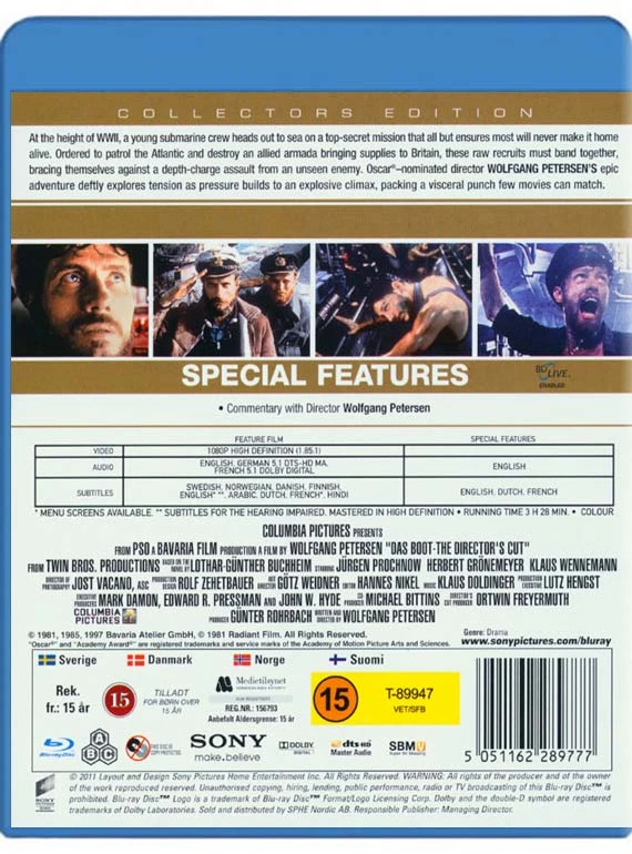 „Das Boot“: Režisieriaus versija (209 min.) Kolekcinis leidimas