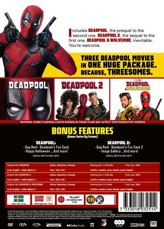 Deadpool: 3 filmų kolekcija