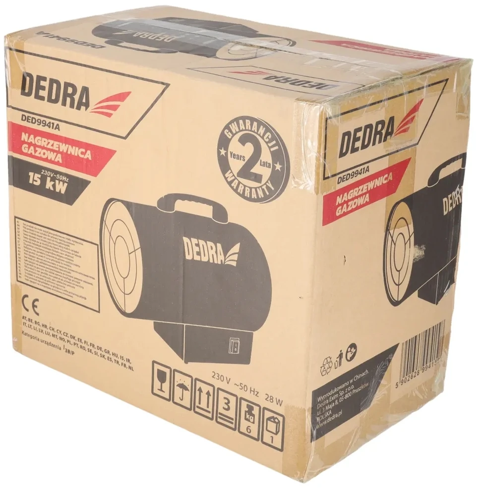 Dujinis 15 kW šildytuvas DEDRA DED9941A