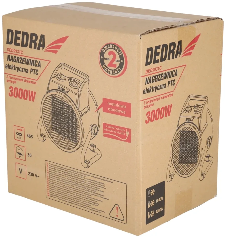 Dedra Elektrinis ildytuvas 30kW PTC