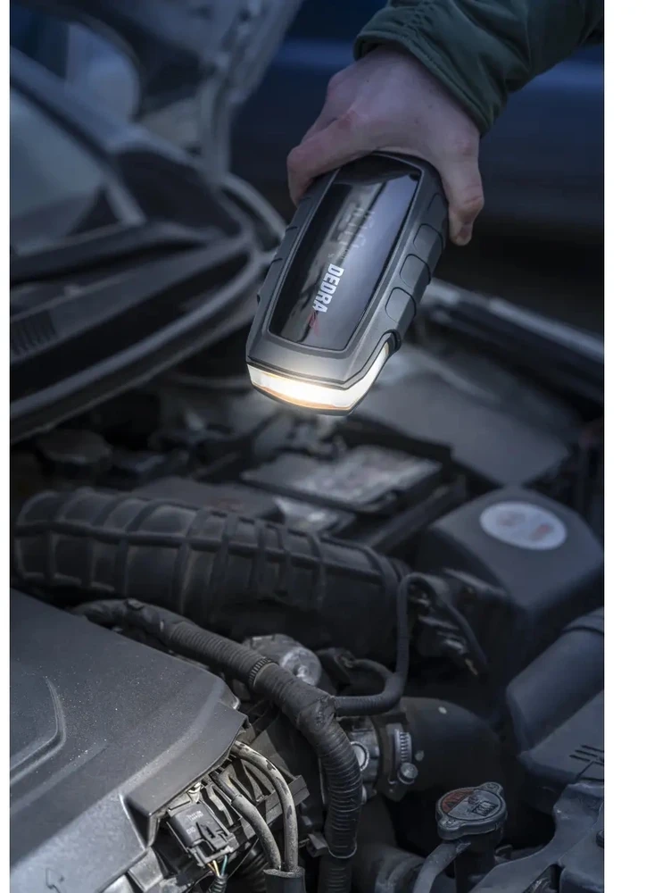 Dedra Powerbank 16000 mAh nešiojama baterija su variklio užvedimo funkcija, LCD ekranu