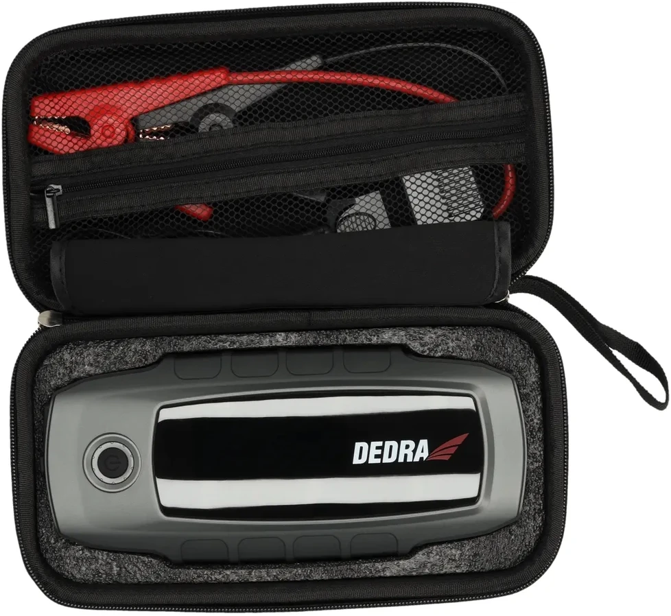 Dedra Powerbank 16000 mAh nešiojama baterija su variklio užvedimo funkcija, LCD ekranu